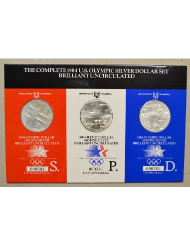 ESTADOS UNIDOS (USA) 1984, SET DOLARES COMPLETO 