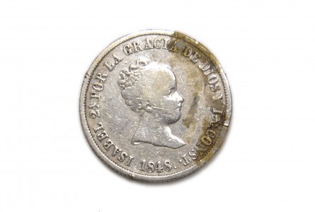 ISABEL II 1848, 2 Reales, Madrid