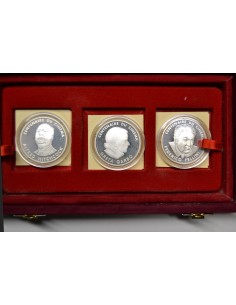 FRANCIA 1995, 100 Francos, Hitchcock-Garbo-Fellini (3 monedas)