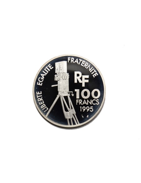 FRANCIA 1995, 100 Francos, Hitchcock-Garbo-Fellini (3 monedas)