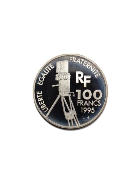 FRANCIA 1995, 100 Francos, Hitchcock-Garbo-Fellini (3 monedas)