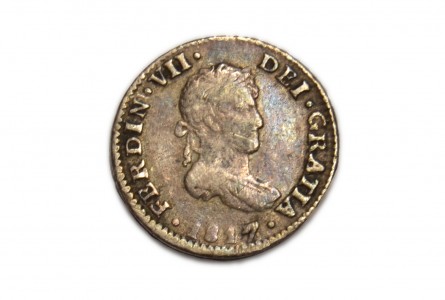FERNANDO VII 1817, 1/2 Real. México