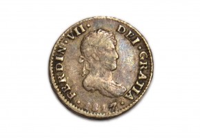 FERNANDO VII 1817, 1/2 Real. México