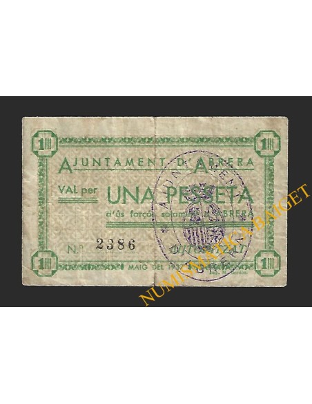 ABRERA (Barcelona), 1 peseta 1937