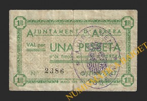 ABRERA (Barcelona), 1 peseta 1937