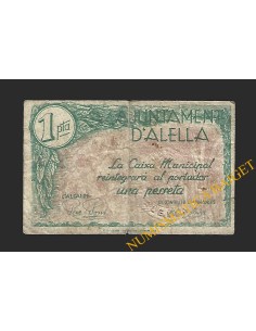 ALELLA (Barcelona), 1 pesseta (1937)