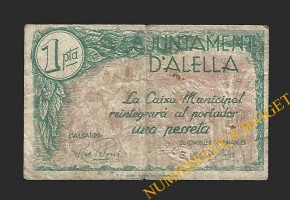ALELLA (Barcelona), 1 pesseta (1937)
