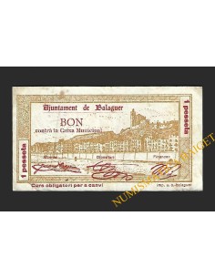 BALAGUER (Lleida), 1 pesseta 5-08-1937