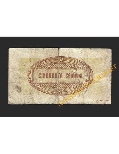 BELLVEI DEL PENEDÉS (Tarragona), 50 cèntims, juny 1937