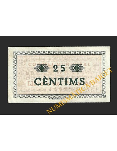 LLORENS DEL PANADES (Tarragona), 25 cèntims, 19 de març del 1937