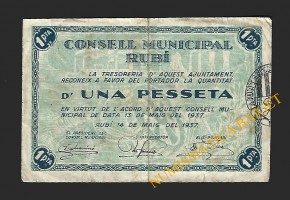 RUBI (Barcelona) 1 pesseta 14 de maig del 1937