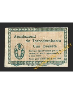 TORREDEMBARRA (Tarragona) 1 pesseta 20 de maig del 1937