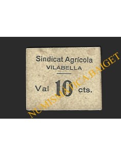 VILABELLA (Tarragona) 10 cèntims. Sindicat Agrícola