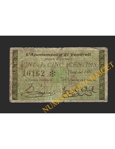 VENDRELL, EL (Tarragona) 25 cèntims. maig del 1937