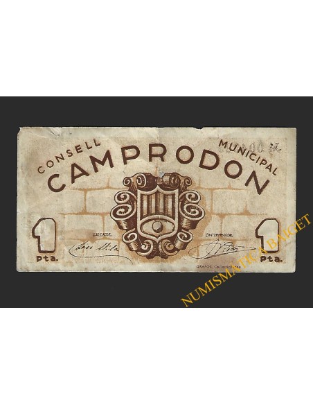 CAMPRODON, (Barcelona),1 pesseta, 1937