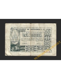 CASTELLBELL I EL VILAR, (Barcelona), 1 pesseta, 22 de maig del 1937