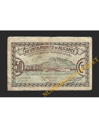ALICANTE 50 céntimos, 30 de junio de 1938