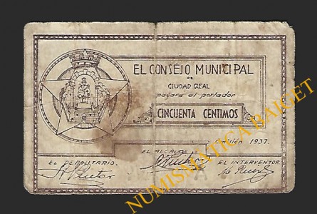 CIUDAD REAL 50 céntimos, 1937