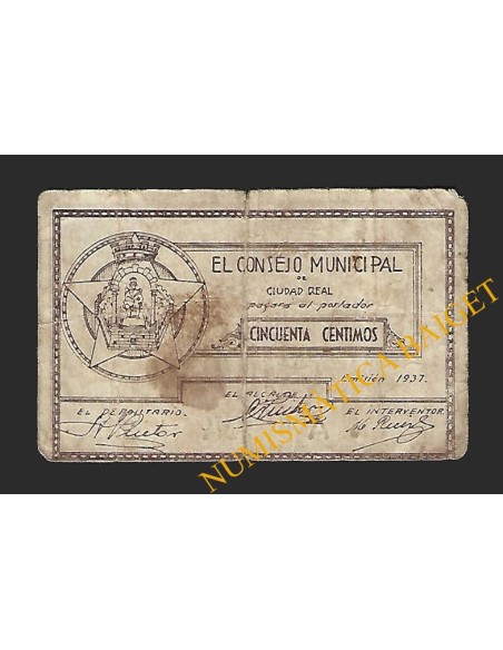 CIUDAD REAL 50 céntimos, 1937