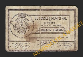 CIUDAD REAL 50 céntimos, 1937