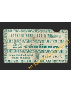 VALDEALGORTA,  25 céntimos,mayo de 1937