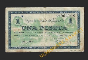 TAMARITE,  1 peseta, 10 de octubre de 1937