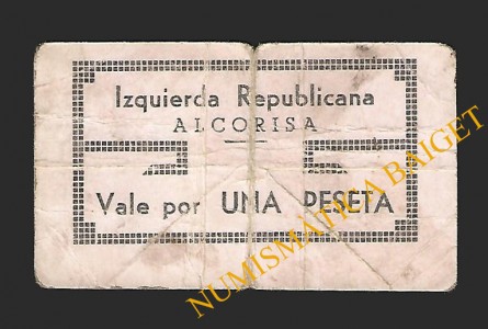 ALCORISA (Teruel) 1 peseta
