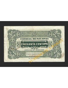 ESPLUGA DE FRANCOLI (Tarragona), 50 centims, 14 de maig del 1937  2
