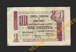 CONSTANTI (TARRAGONA), 1 pesseta, 20 d'abril del 1937