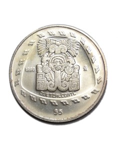 MEXICO, 1998. 5 NUEVOS PESOS. QUETZALCOALTL