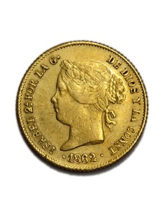 ISABEL II - 4 Pesos  1862 - Manila