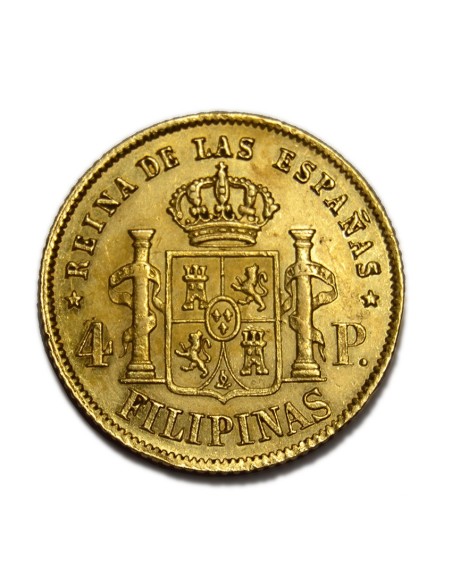 ISABEL II - 4 Pesos  1862 - Manila