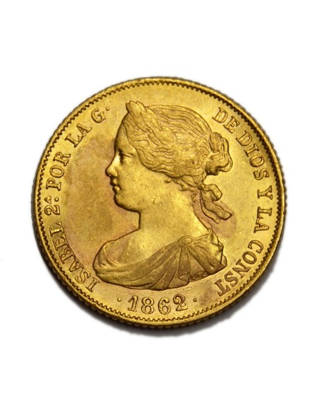 ISABEL II - 100 Reales 1862 - Sevilla