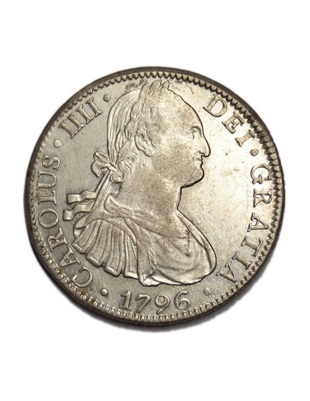 CARLOS IV 1796 - 8 REALES MEXICO FM