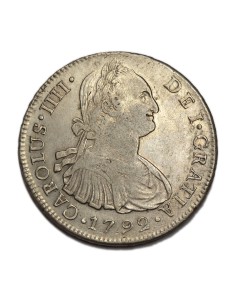 CARLOS IV 1792 - 8 REALES LIMA IJ