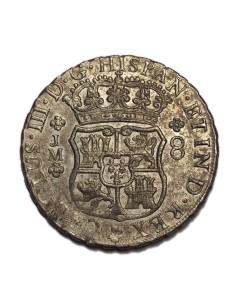 CARLOS III  1770 - 8 REALES LIMA JM 2