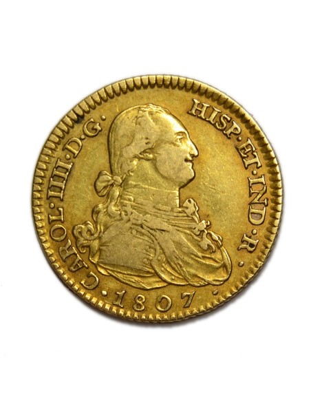 CARLOS IV - 2 ESCUDOS 1807 MADRID