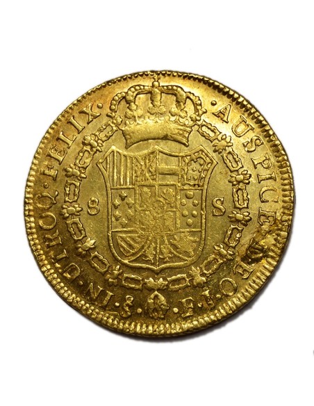 FERNANDO VII - 8 Escudos  1813/1 Santiago F.J.