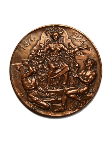 MADRID 1924 - 50º ANIVERSARIO DE LA CONCESION AL BANCO DE ESPAÑA DE EMISION FIGUCIARIA