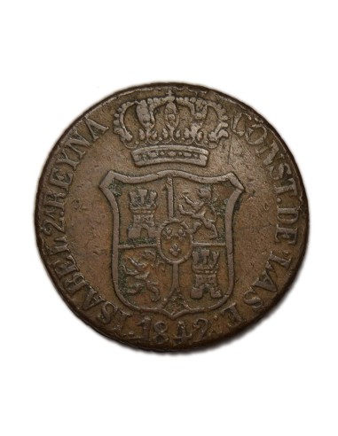 ISABEL II - 6 Cuartos 1842 - Barcelona