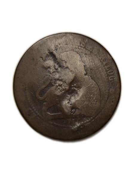 GOBIERNO PROVISIONAL 1870 - 5 Céntimos - Contramarca POUM