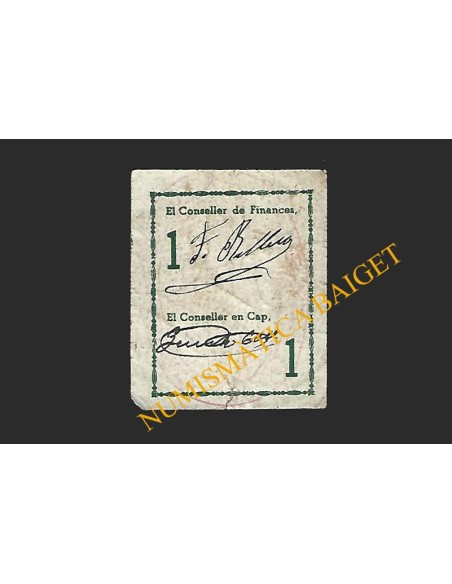 AVINYÓ (Barcelona) - 1 pesseta 1937