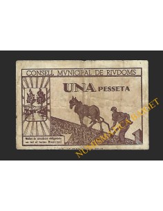RIUDOMS (Tarragona) - 1 pesseta 1937 2