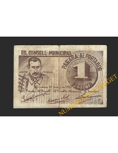 RIUDOMS (Tarragona) - 1 pesseta 1937