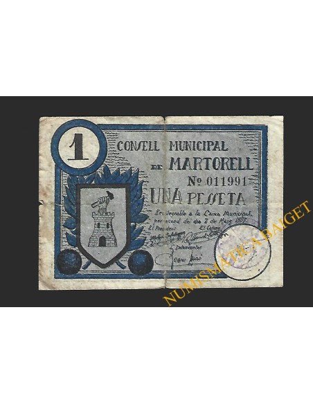 Martorell (Barcelona) - 1 pesseta 1937