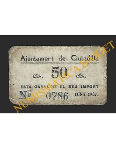 Ciutadilla (Lleida) - 50 cèntims 1937