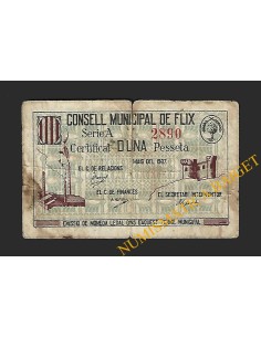 Flix (Tarragona) - 1 pesseta 1937