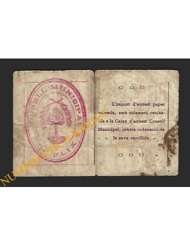 Flix (Tarragona) - 1 pesseta 1937