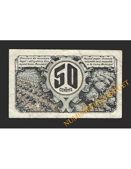 Flix (Tarragona) - 50 cèntims 1937