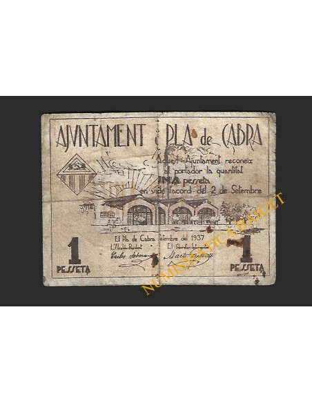 Pla de Cabra, El (Tarragona) - 1 pesseta 1937